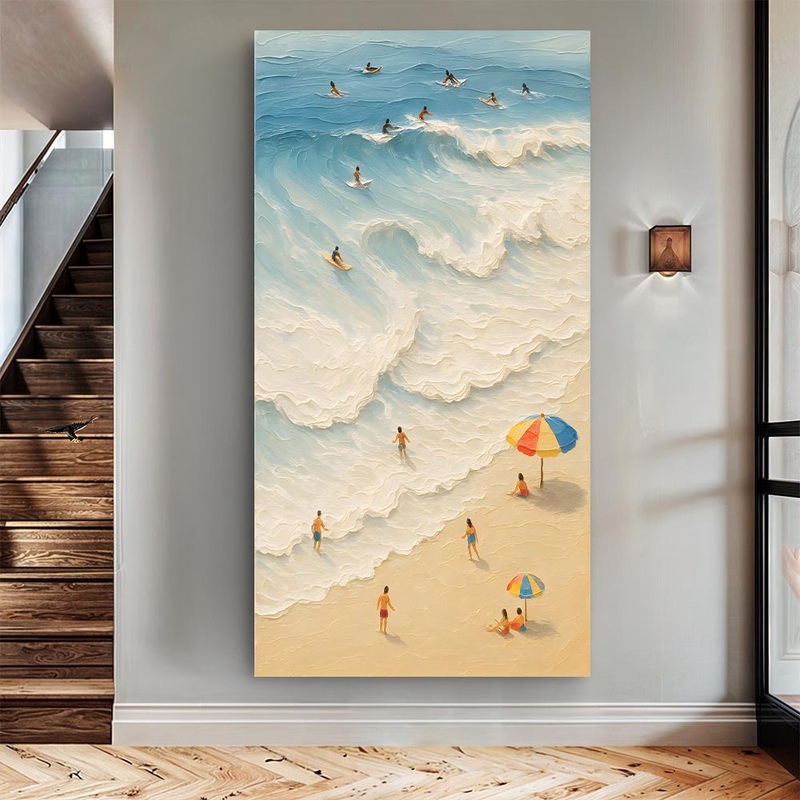 Beach Days Wall Art XVII|20×10 inch Medium Premium Gallery Wrapped|48×24 inch Large Premium Gallery Wrapped|60×30 inch Extra Large Premium Gallery Wrapped