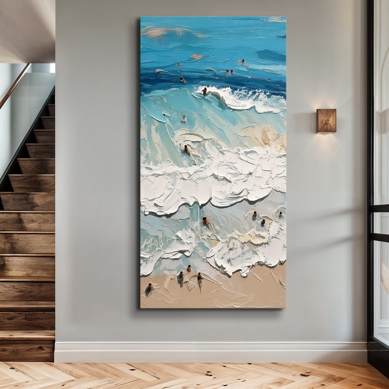 Beach Days Wall Art XVIII|20×10 inch Medium Premium Gallery Wrapped|48×24 inch Large Premium Gallery Wrapped|60×30 inch Extra Large Premium Gallery Wrapped