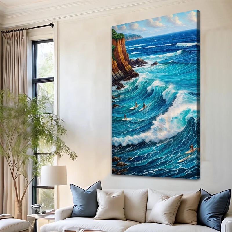 Beach Days Wall Art XX|20×10 inch Medium Premium Gallery Wrapped|48×24 inch Large Premium Gallery Wrapped|60×30 inch Extra Large Premium Gallery Wrapped