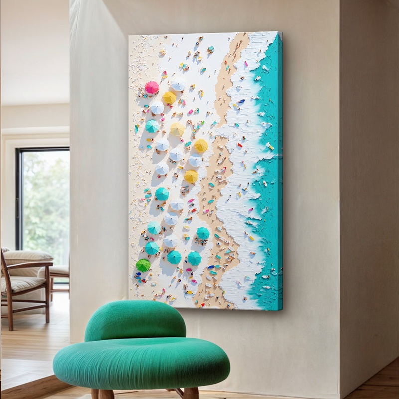 Beach Days Wall Art XXII|20×10 inch Medium Premium Gallery Wrapped|48×24 inch Large Premium Gallery Wrapped|60×30 inch Extra Large Premium Gallery Wrapped