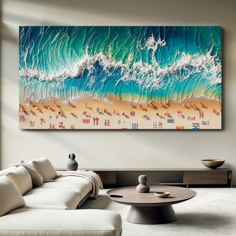 Beach Days Wall Art XXIV|20×10 inch Medium Premium Gallery Wrapped|48×24 inch Large Premium Gallery Wrapped|60×30 inch Extra Large Premium Gallery Wrapped