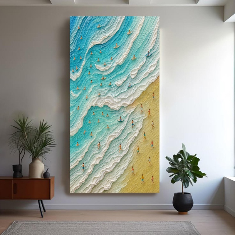 Beach Days Wall Art XXV|20×10 inch Medium Premium Gallery Wrapped|48×24 inch Large Premium Gallery Wrapped|60×30 inch Extra Large Premium Gallery Wrapped