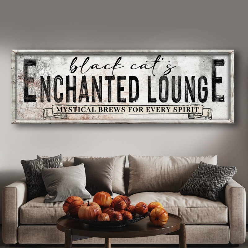 Black Cat’s Enchanted Lounge Halloween Sign III