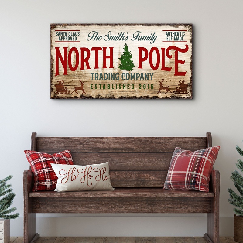 Christmas Trading Co Sign|20×10 inch Medium Premium Gallery Wrapped|48×24 inch Large Premium Gallery Wrapped|60×30 inch Extra Large Premium Gallery Wrapped
