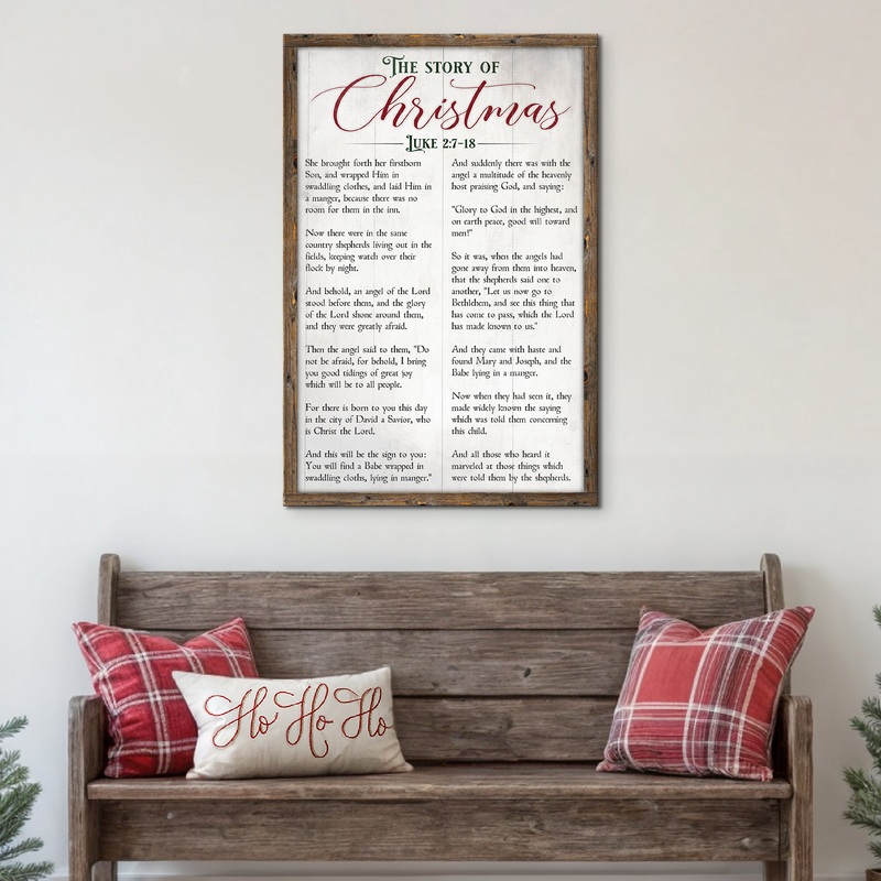 The Christmas Story Sign III|18×12 inch Medium Premium Gallery Wrapped|24×16 inch Large Premium Gallery Wrapped|36×24 inch Extra Large Premium Gallery Wrapped