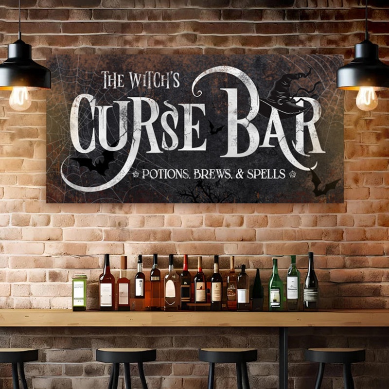 The Witch’s Curse Bar Halloween Sign III
