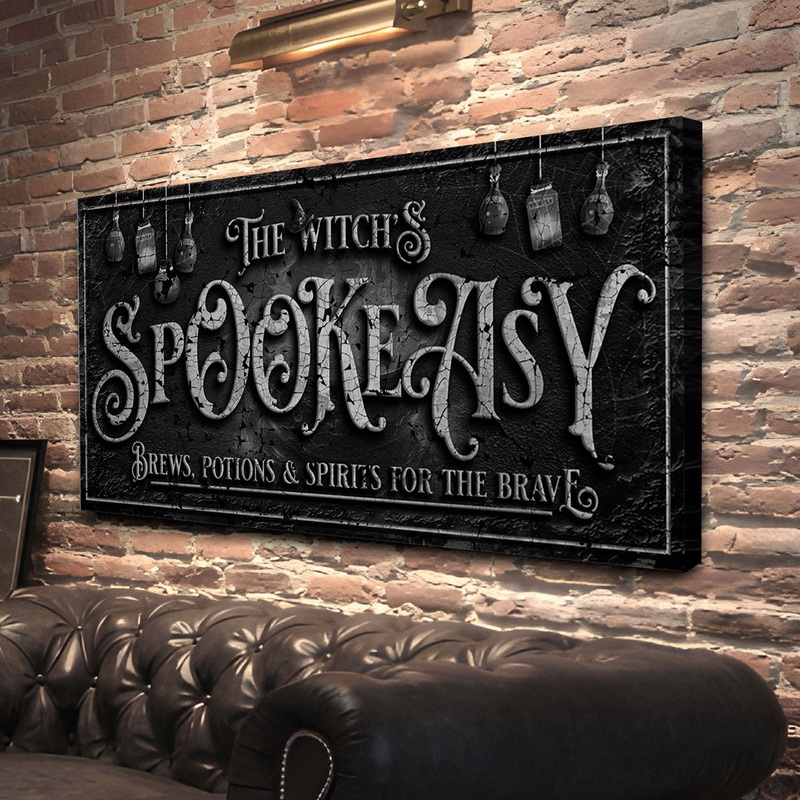 The Witch’s Speakeasy Bar Halloween Sign