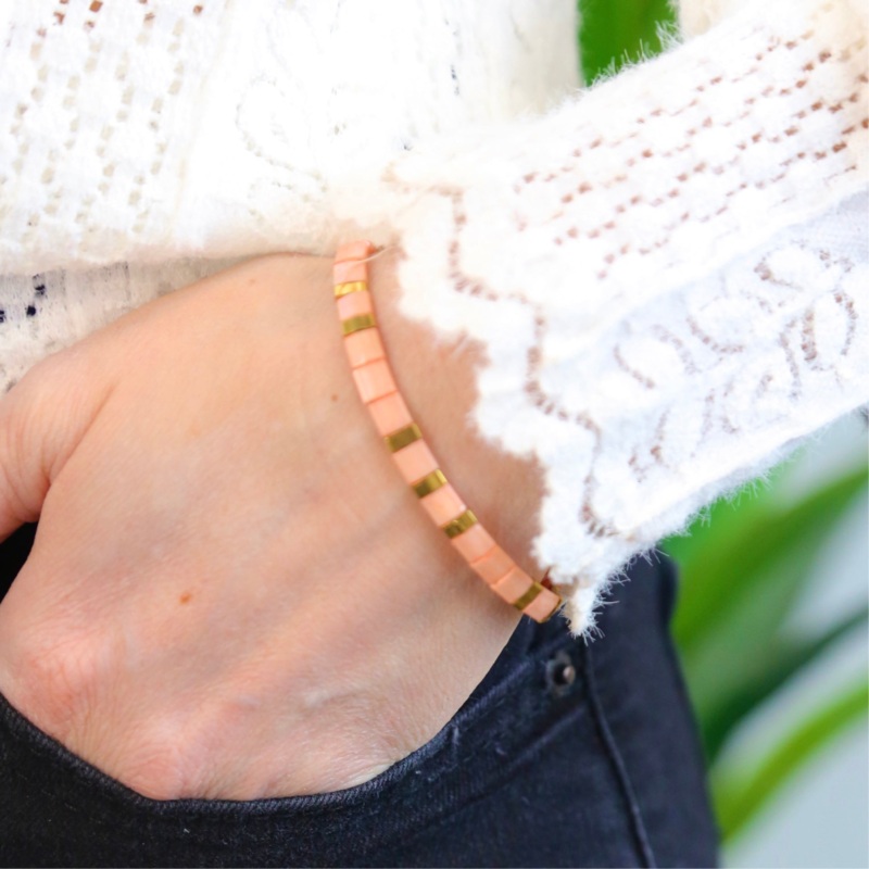APRICOT – Tila Bead Bracelet in X-Large