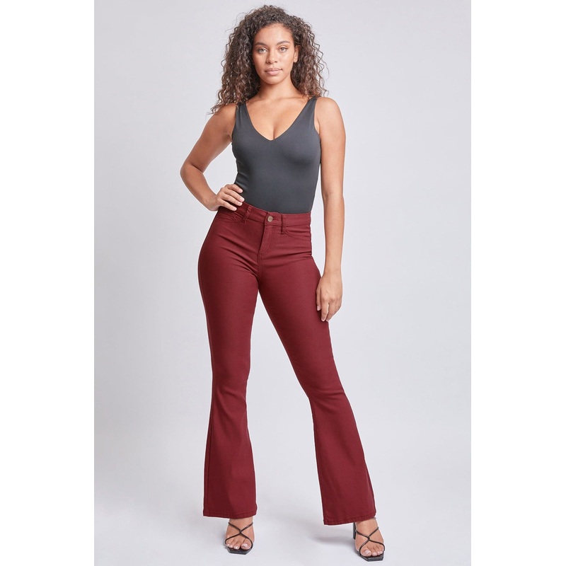 Women’s Hyperstretch Flare Pants, Dark Rose