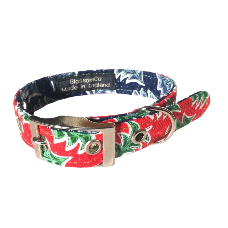 Dancing Trees – Liberty Print Christmas Dog Collar