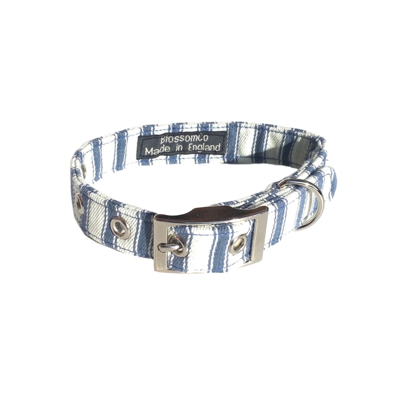 Huntingdon – Blue Ticking Dog Collar