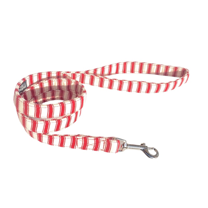 Seymour – Red Ticking Dog Lead