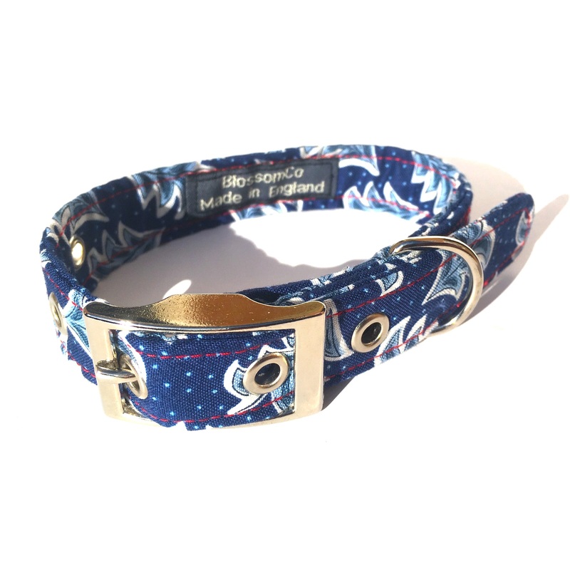 Snowy Night – Liberty Print Christmas Dog Collar