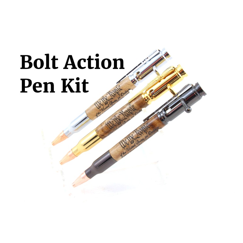 Bolt Action Kit by PSI|Pen|Pencil|Rifle Clip|Deer Hunter|American Eagle|Statue Of Liberty|Salute the Troops|Gun Metal|Antique Brass|Antique Pewter|Antique Copper|Chrome|Black Enamel|Gold|Chrome Pencil