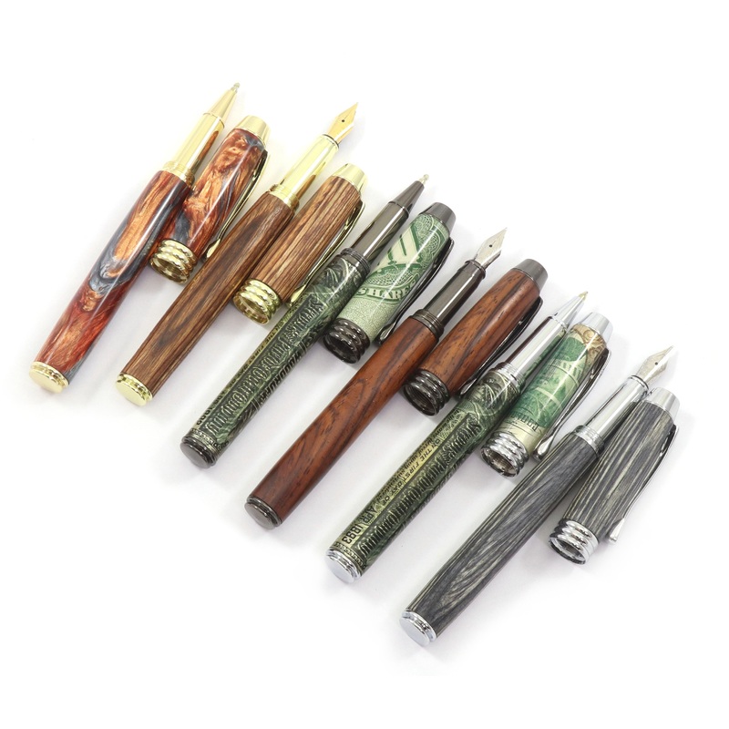 Manager Pen Kit|Rollerball|Fountain|Fountain Section|Chrome|Gold|Gun Metal|Gun Metal w/Chrome Nib