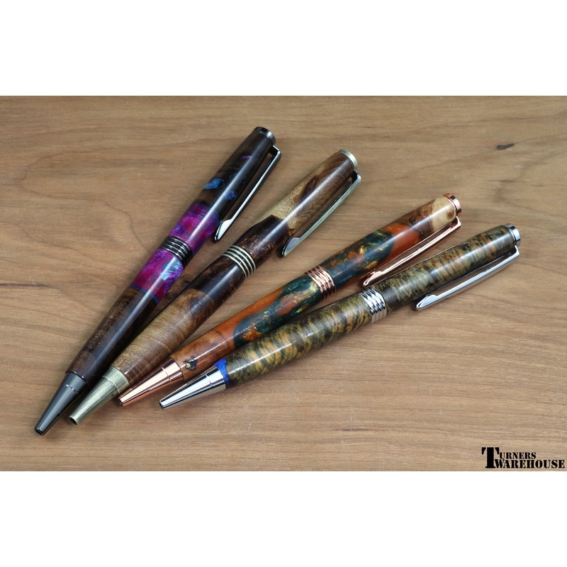 Streamline Pen Kit|Antique Brass|Antique Copper|Antique Pewter|Black|Chrome|Copper|Gold|Gun Metal