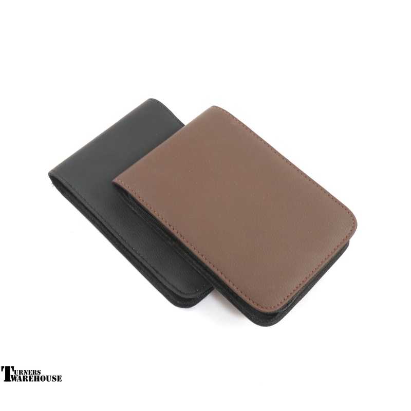 Zippered Pen Case|12 pen|Black|Brown