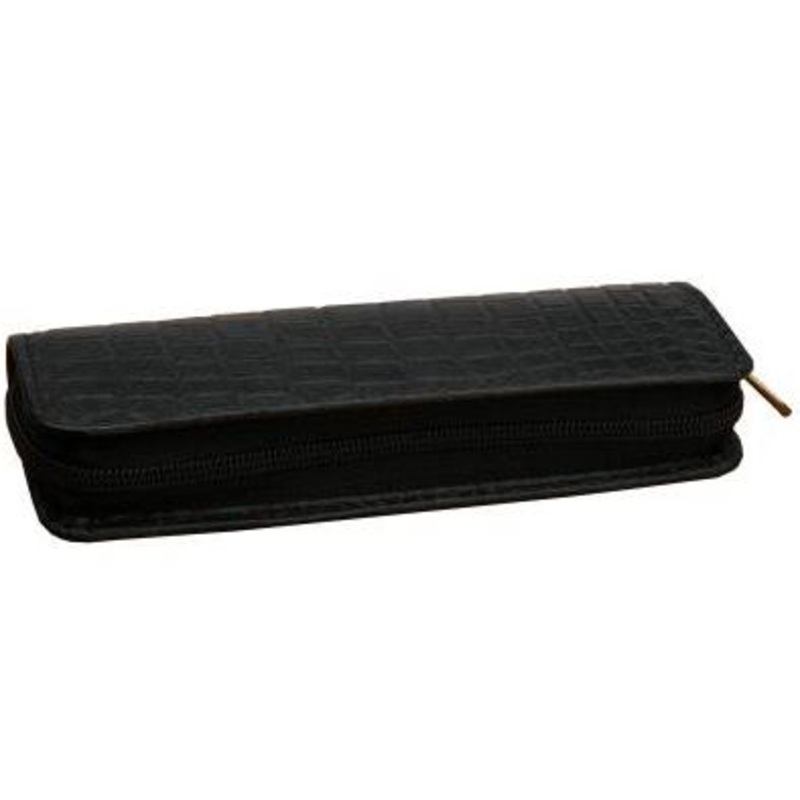 5 Pack – Black Leather Pen Pouch