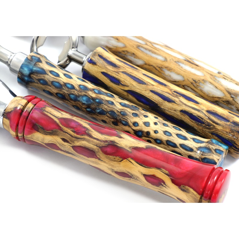 Cholla Hybrid Handle Blanks|Pearl White|Sapphire Blue|Blood Red|Forest Green|Turquoise|Antique Brass