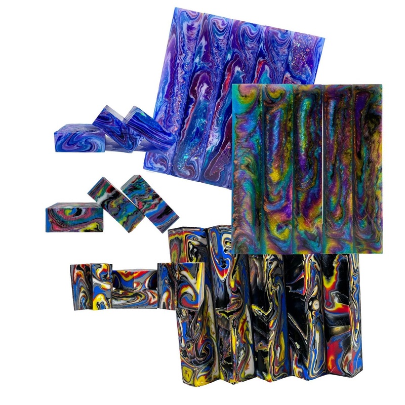 Color Study Block Blanks|Ring Blank|Old School|Blue Nebula