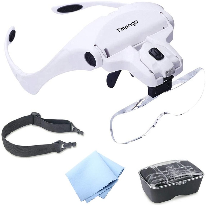 Head Mount Magnifier with Lights – Headset Glasses