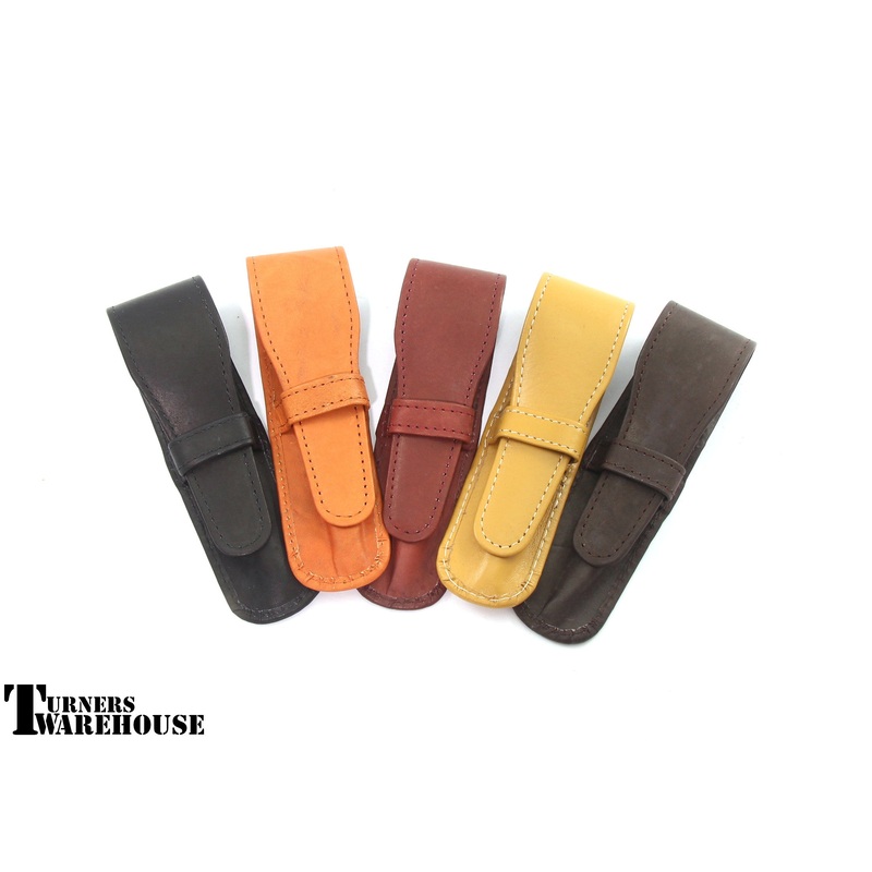 Mixed Leather Single Pen Pouch  – set of 5
