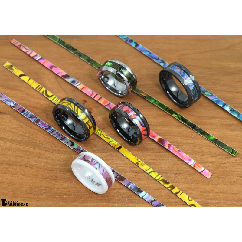 Abalone Strip|Yellow Gold|Ice Blue|Blaze Orange|Green Gold|Natural|Burple|4mm|6mm