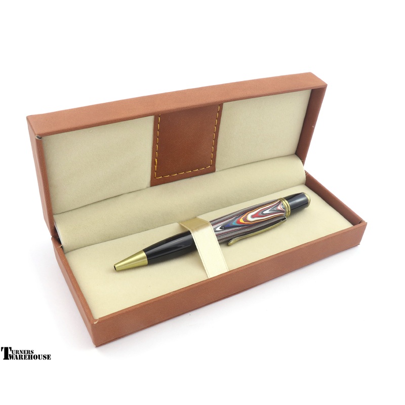 Brown Leather Pen Box