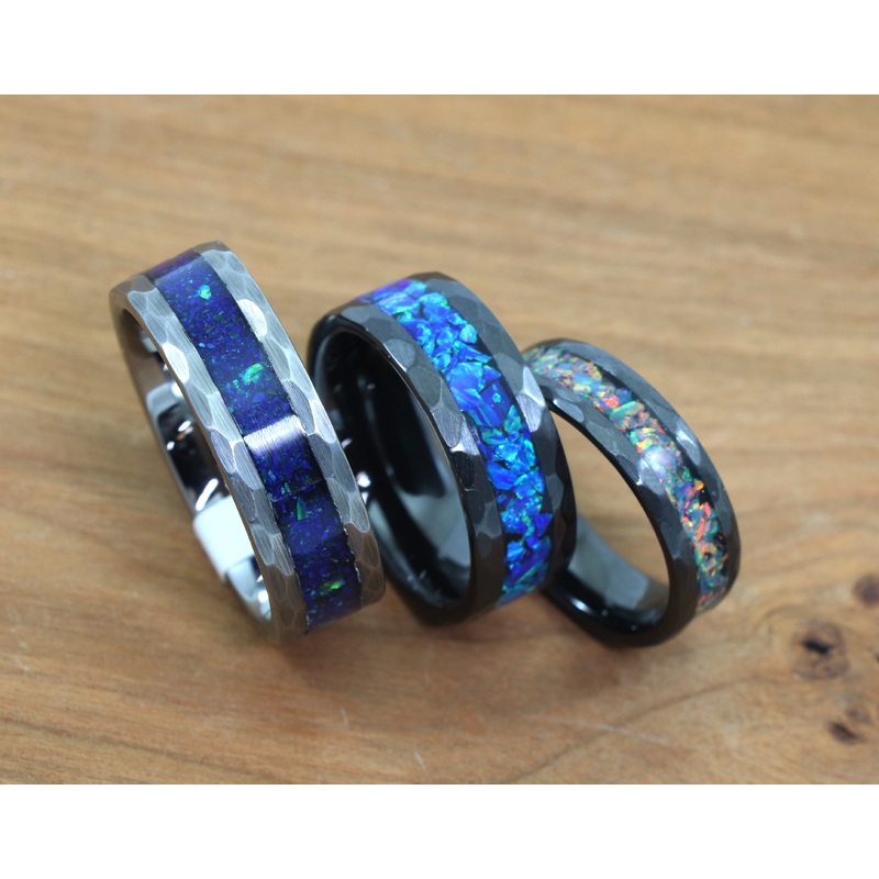Hammered Inlay Ring Core|Black Ceramic|Surgical Steel|5|6|7|8|8.5|9|9.5|10|10.5|11|11.5|12|13|14|15|4|7.5|12.5|13.5|14.5|16|17|18|6mm|8mm