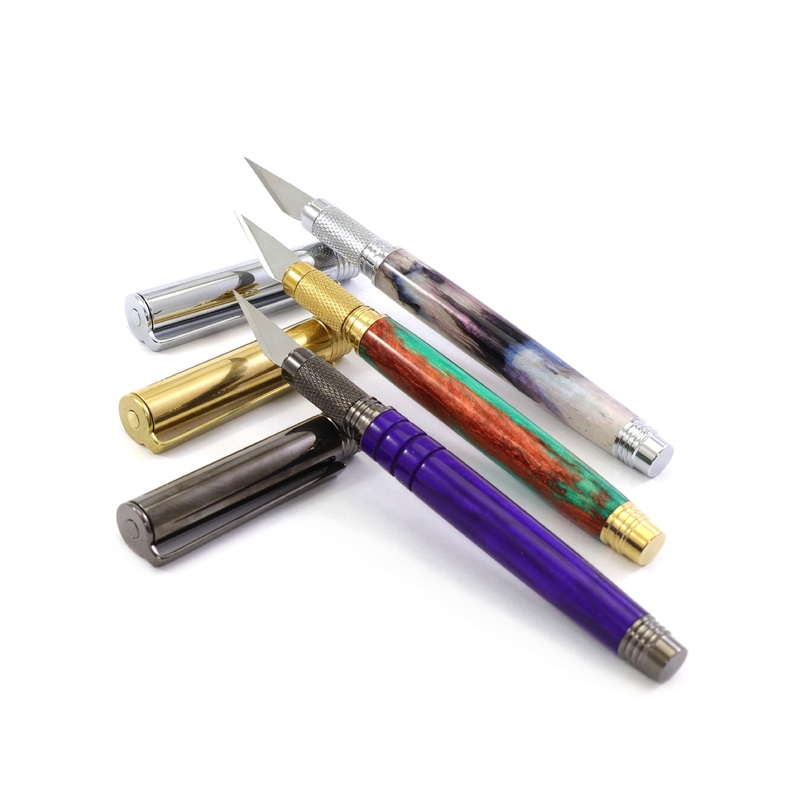 Hobby Knife Kit|Chrome|Gun Metal|Brass|Starter Set