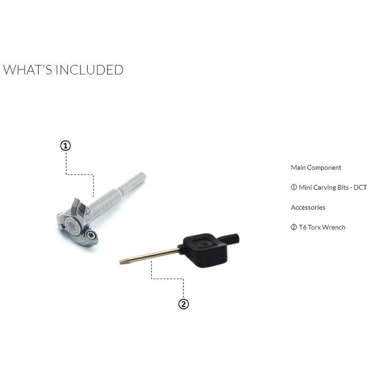 Manpa Mini Carving Bit – Square Head 1/8 Shank