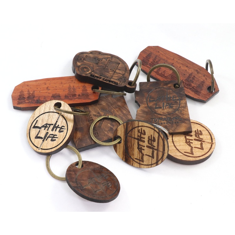 Turners Warehouse Key Chain|Lathe Life – Round|Lathe Life – Arizona|Camping|Camper|Cherry|Walnut