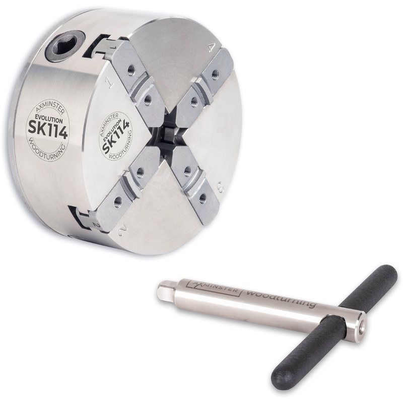 Axminster SK114 Chuck & Key|1″ x 8 TPI|1.25″ x 8 TPI