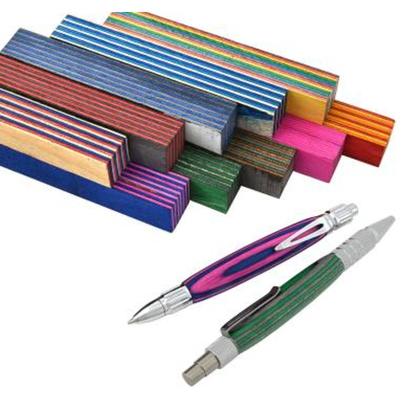 Spectraply 10 pack Pen Blanks|Multicolor|Gray|Brown