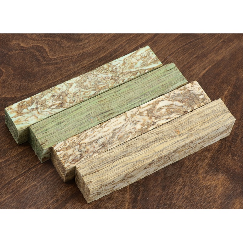 Stabilized Hemp Pen Blanks|Green|Clear