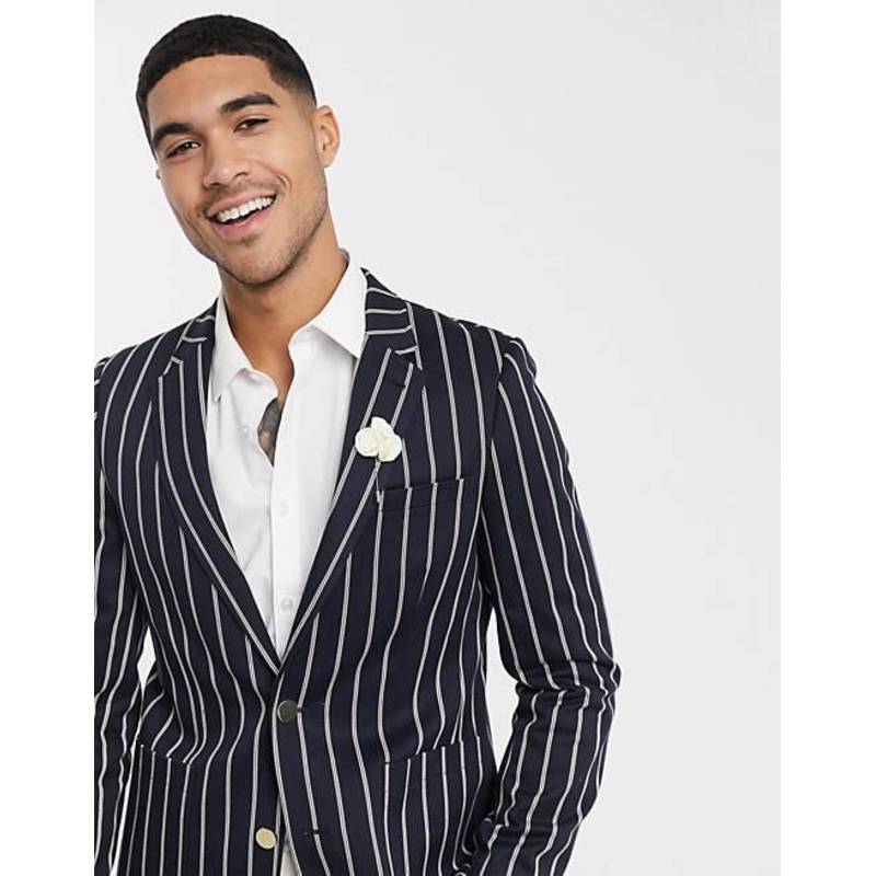 ASOS Design Men’s Navy Blue Striped Blazer | ASOS Design In Lebanon