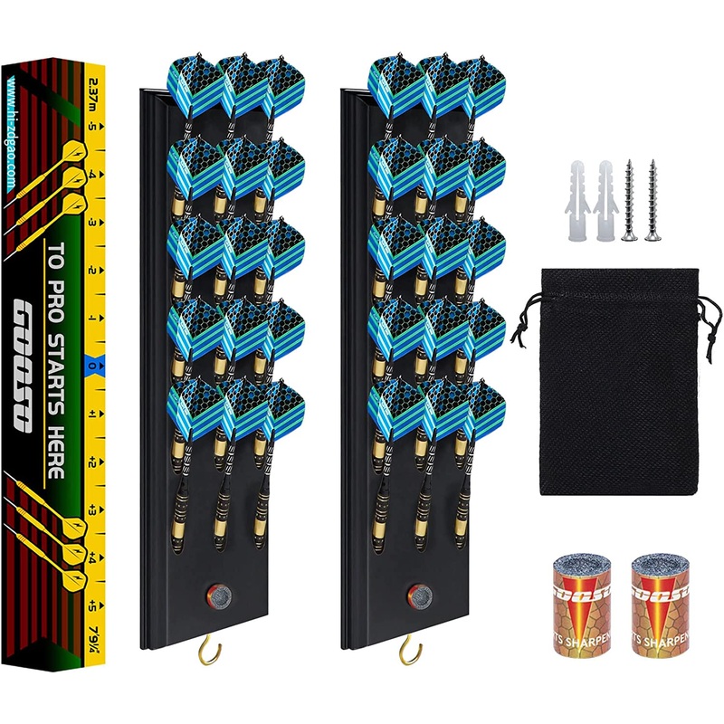 Darts Caddy Wall Mounted Darts Holder/Stand/with Metal Hook, Accessory Storage Bag AM212
