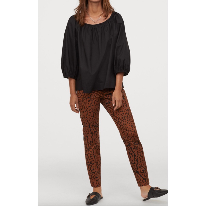 H&M  Women’s Brown/Leopard print Ankle-length Trousers | H&M In Lebanon
