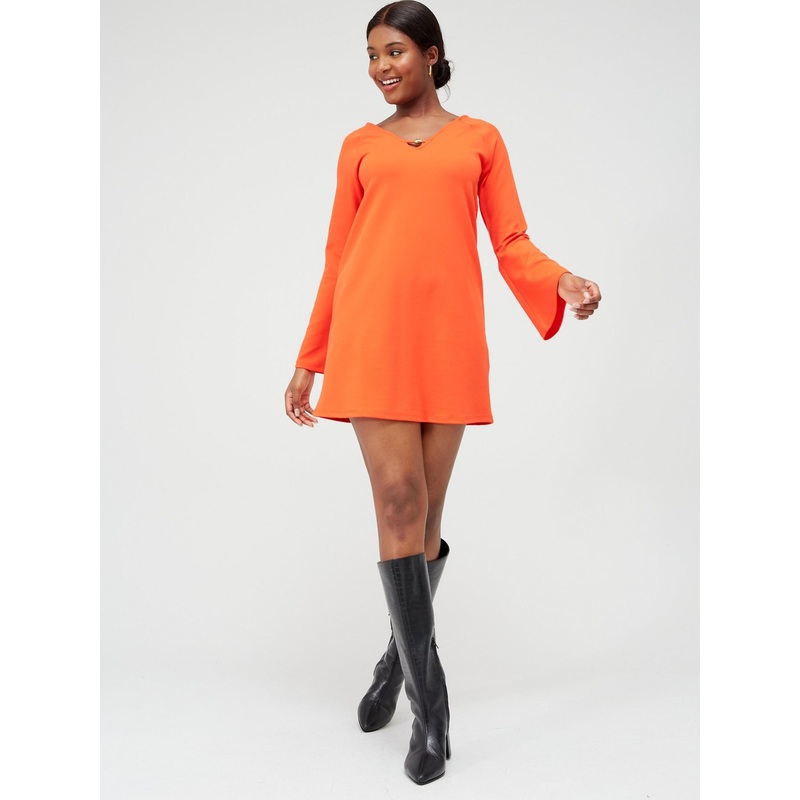 V By Very Women’s Orange Mini Dress UX7ZC FE606 s