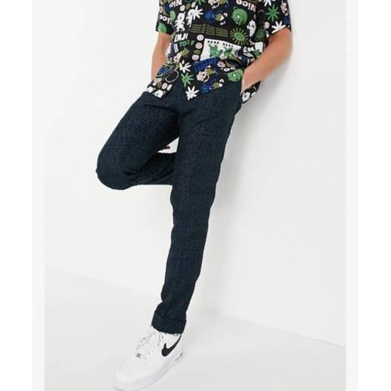 ASOS Design Men’s Navy Blue Trousers | ASOS Design In Lebanon