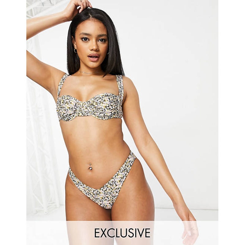 Fashion Union Women’s Multicolor Bikini Top AMF238