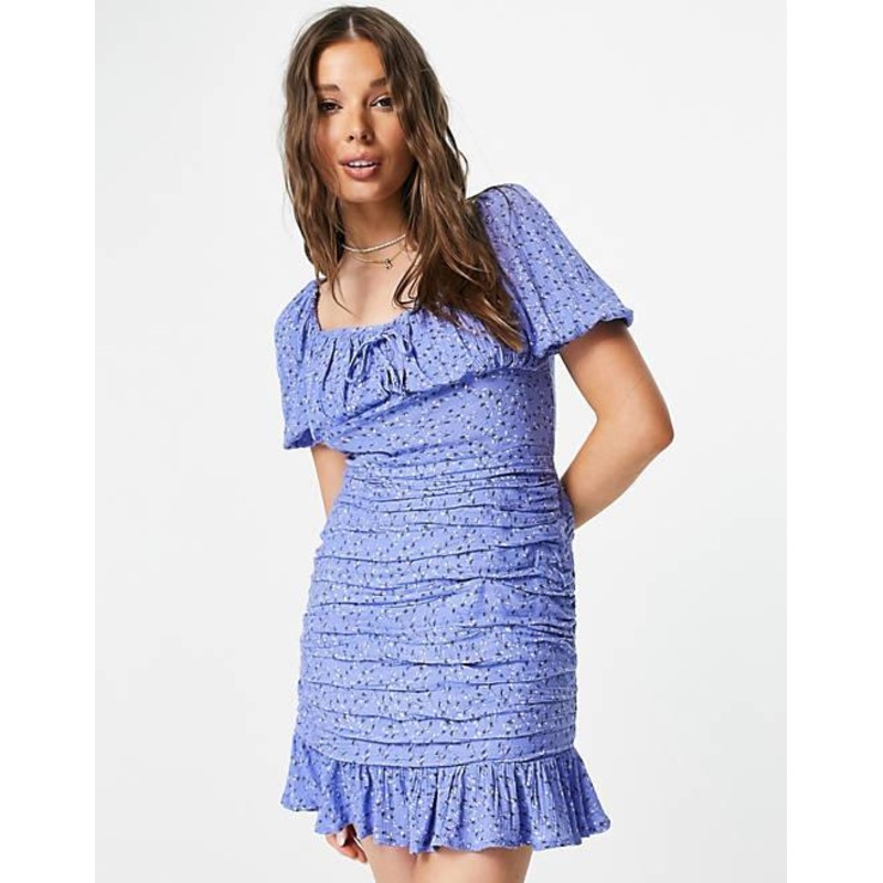 In The Style x Billie Women’s Multicolor Puff Sleeve Mini Dress | In The Style In Lebanon