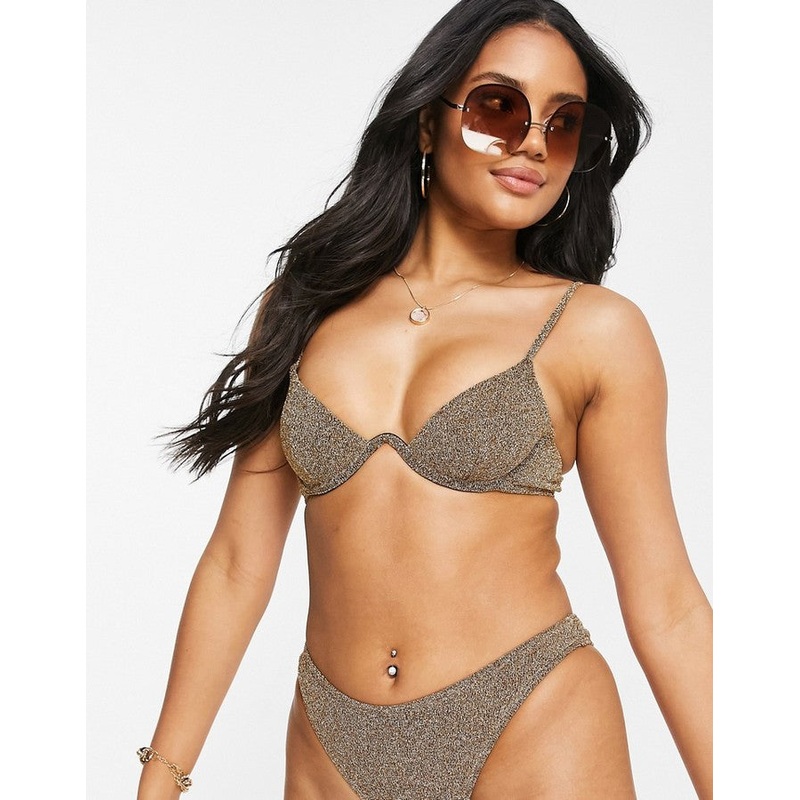 South Beach Women’s Gold Bikini Top AMF271