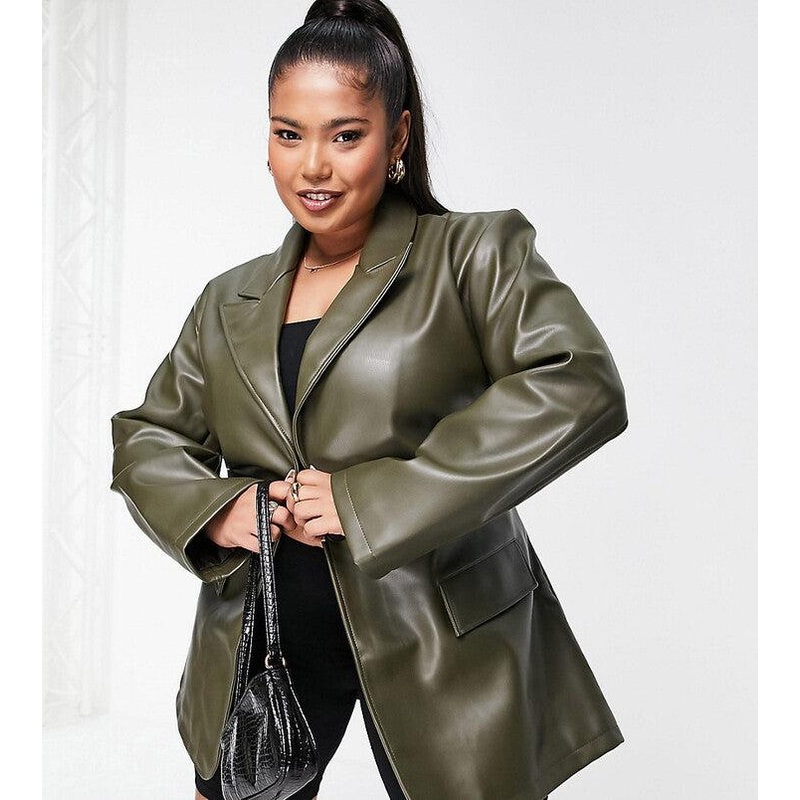 Asos Design Women’s Khaki Coat 11615702 ANF353