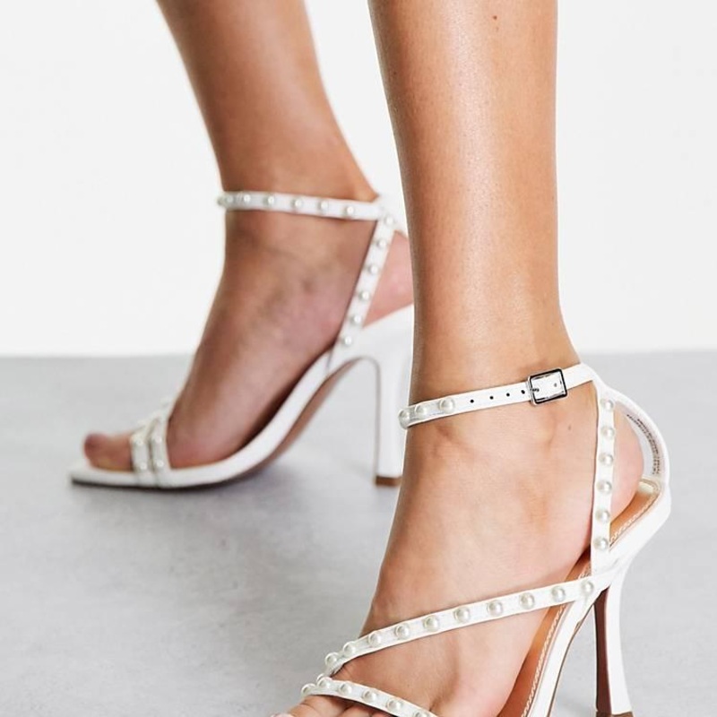 ASOS Design Women’s White CNN Heeled Sandal |ASOS Design In Lebanon