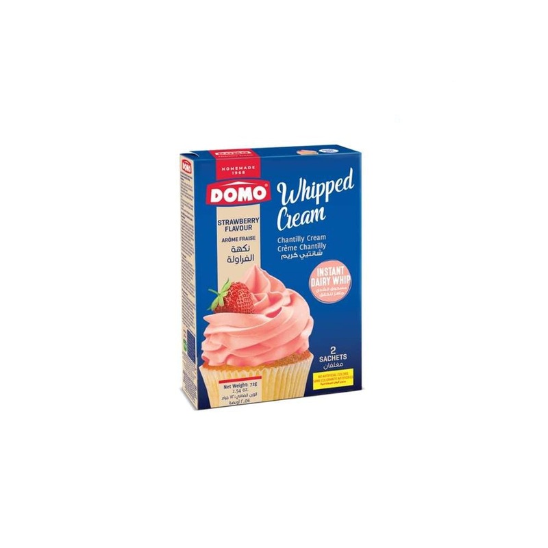 Domo Whipped Cream Strawberry Flavour 72g |Domo In Lebanon