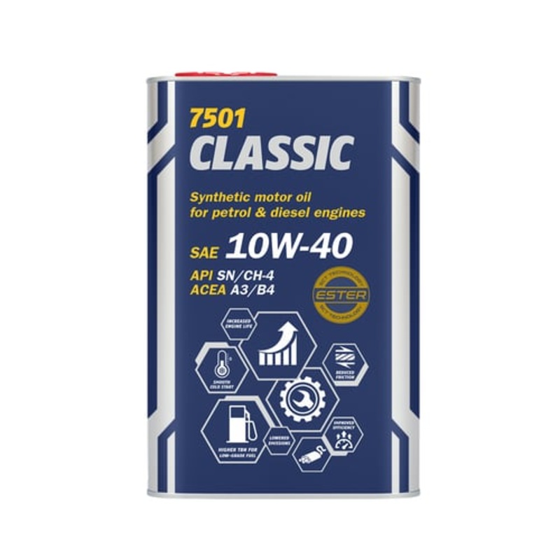 Mannol Classic 10W-40 Synthetic Sn 7501 Metallic 1L