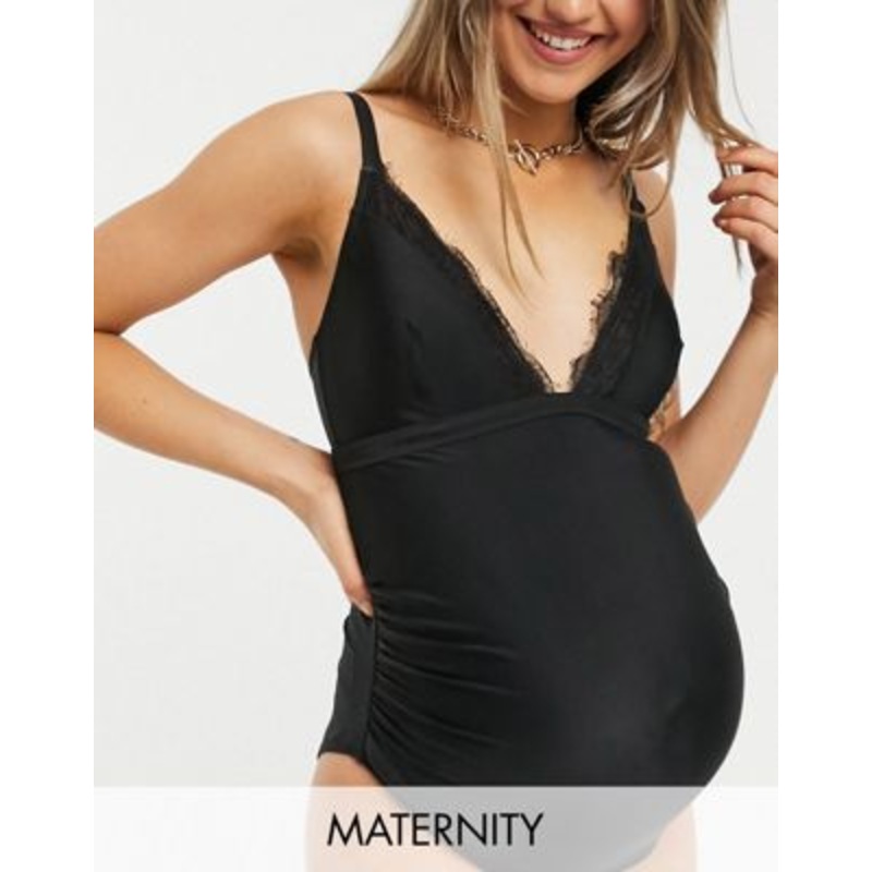 Wolf & Whistle Maternity Women’s Black Swimsuit AMF2647
