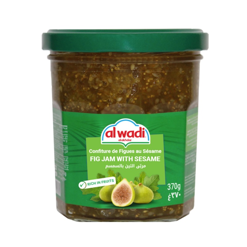 Al Wadi Al Akhdar Fig Jam With Sesame 370g | Al Wadi Al Akhdar In Lebanon