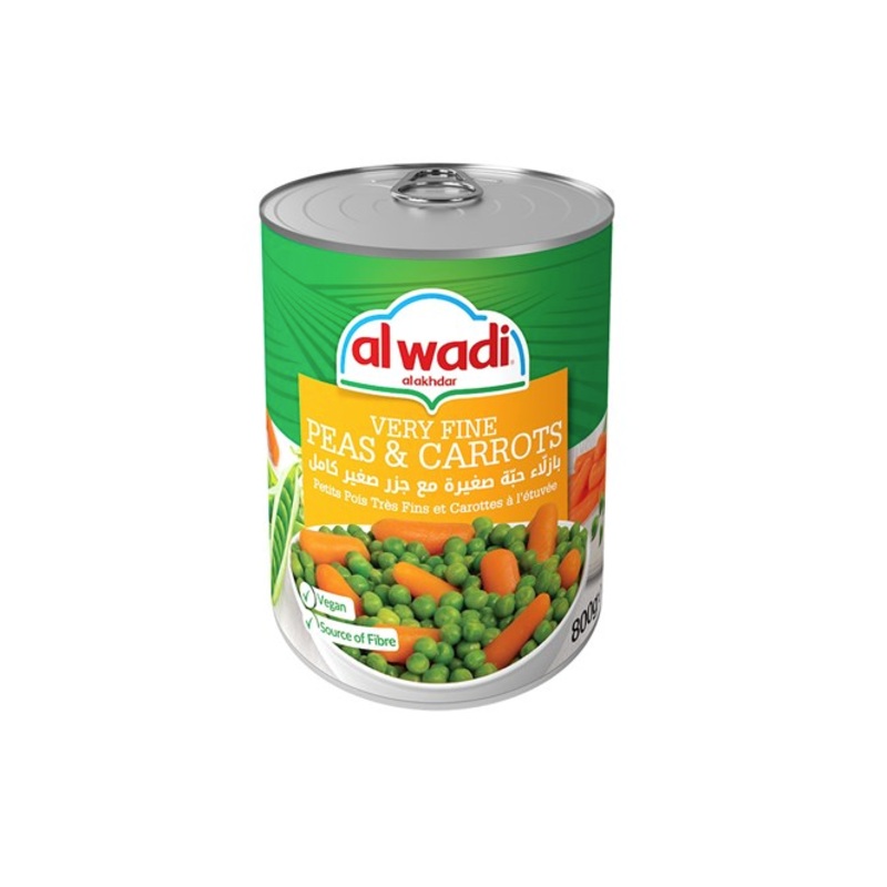 Al Wadi Al Akhdar Very Fine Peas & Carrots 800g | Al Wadi Al Akhdar In Lebanon’